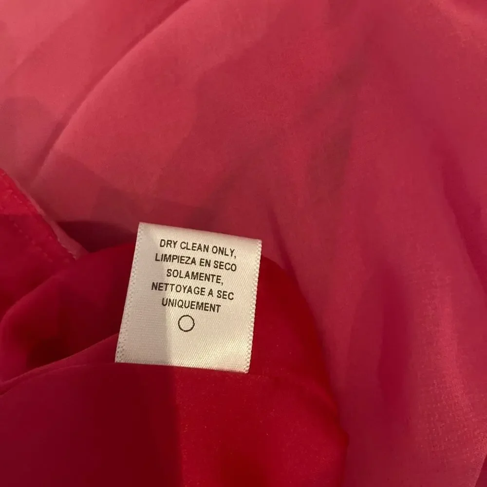 Lavender brown Barbie pink strapless high low dress M - Picture 6 of 7